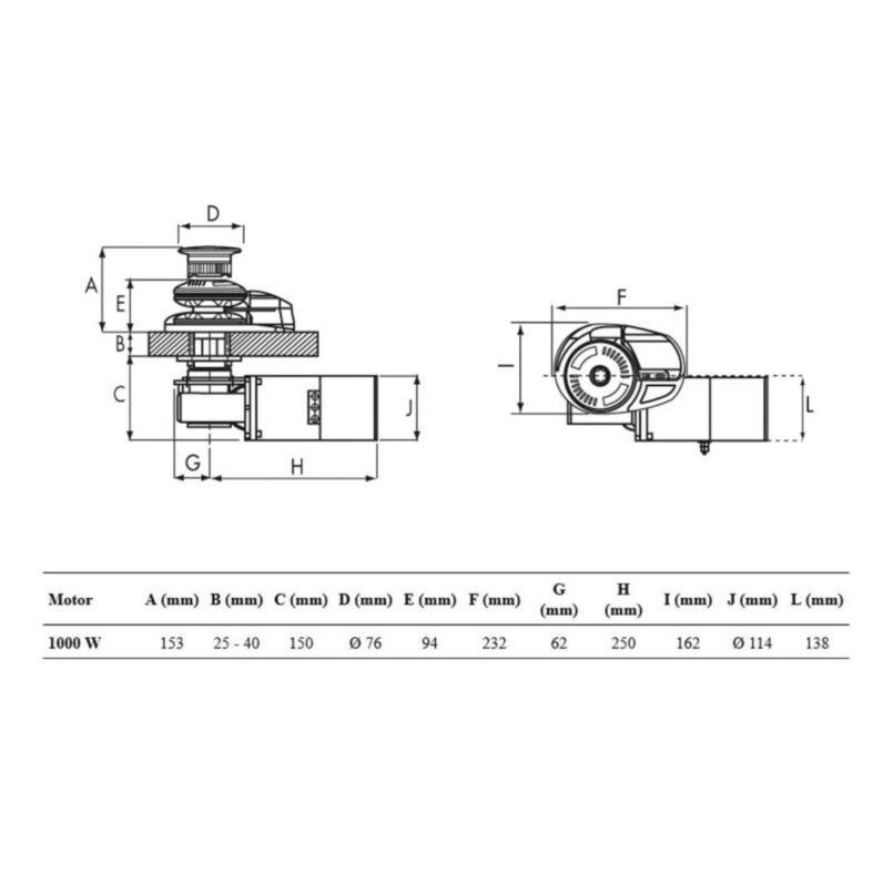 X2 Vertikale Ankerwinde für Boote 7,5-13m X2 Vertikale Ankerwinde für Boote 7,5-13m