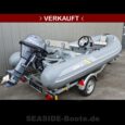 ZAR Mini Lux Tender 13 GREYLINE, Länge 3,90m + Yamaha 15PS (Führerscheinfrei) und Harbeck Trailer ZAR Mini Lux Tender 13 GREYLINE, Länge 3,90m + Yamaha 15PS (Führerscheinfrei) und Harbeck Trailer