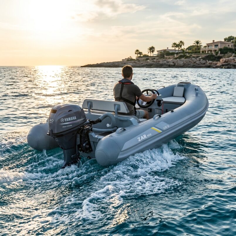 ZAR Mini Lux Tender 13 GREYLINE, Länge 3,90m + Yamaha 15PS (Führerscheinfrei) und Harbeck Trailer ZAR Mini Lux Tender 13 GREYLINE, Länge 3,90m + Yamaha 15PS (Führerscheinfrei) und Harbeck Trailer
