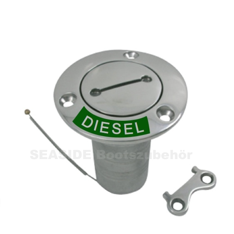 Deckeinfüllstützen NIRO gerades Modell Flansch 76mm Diesel Deckeinfüllstützen NIRO gerades Modell Flansch 76mm Diesel