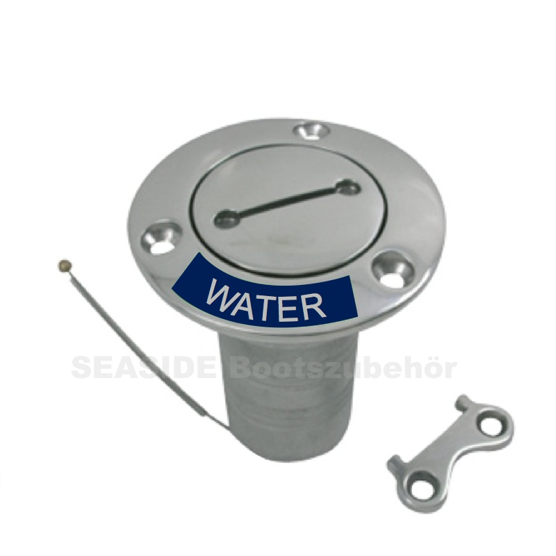 Deckeinfüllstützen NIRO gerades Modell Flansch 76mm Wasser Deckeinfüllstützen NIRO gerades Modell Flansch 76mm Wasser