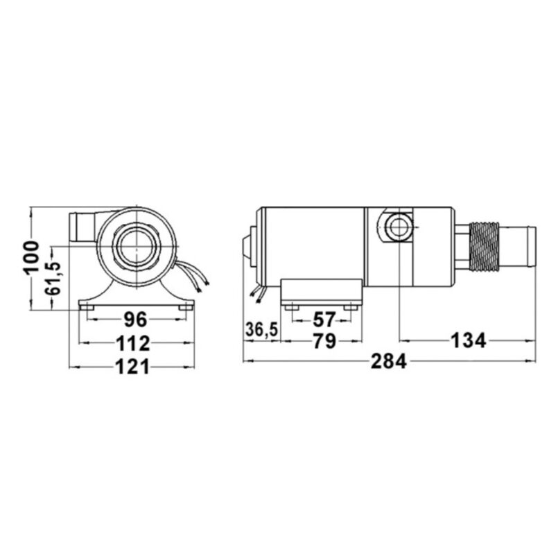 Fäkalien-Absaugpumpe, selbstansaugend 12V 45 l/min Fäkalien-Absaugpumpe, selbstansaugend 12V 45 l/min