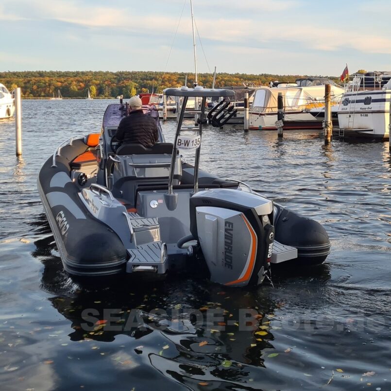 Gebrauchtboot: GRAND G750 HGL mit Sonderausstattung + Evinrude E250 H.O., BJ 2021 mit Kuhz Trailer Gebrauchtboot: GRAND G750 HGL mit Sonderausstattung + Evinrude E250 H.O., BJ 2021 mit Kuhz Trailer